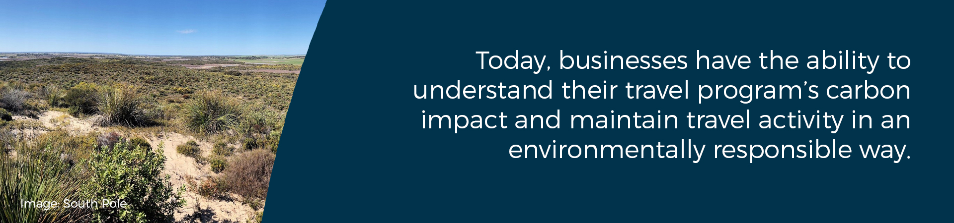 Banner - "Today, businesses have the ability to understand their travel program's carbon impact and maintain travel activity in an environmentally responsible way"