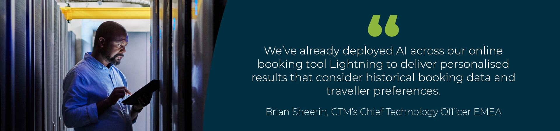 AI's usage in CTM's online booking tool, Lightning