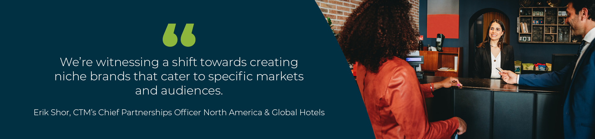 A shift towards niche brands quote graphic
