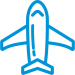 Icon: Blue airplane