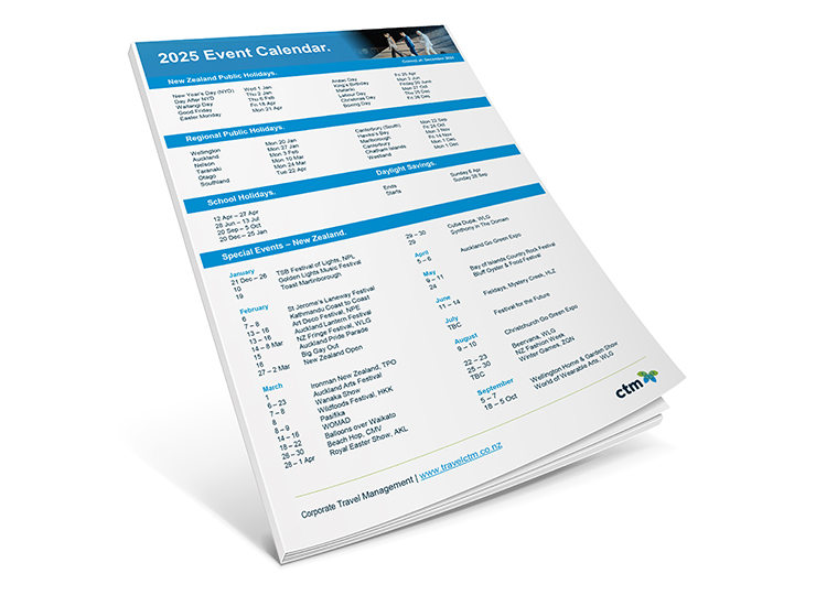 CTM's 2025 Event Calendar - NZ