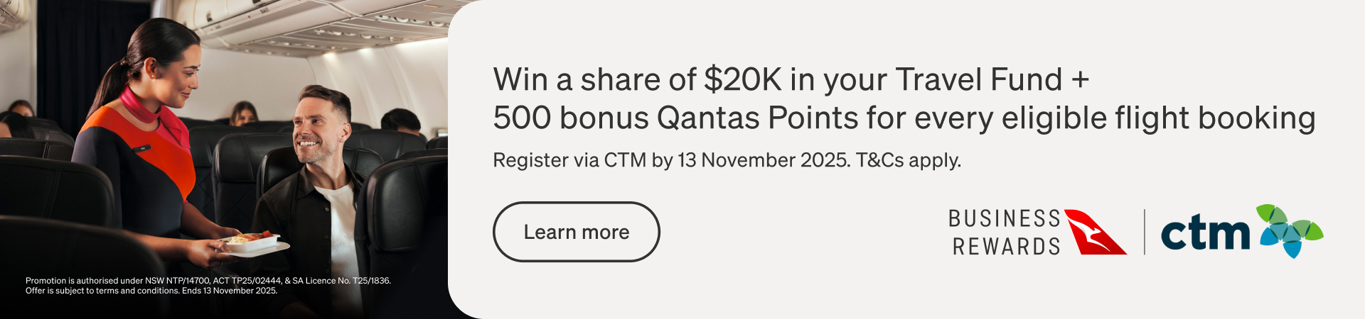 Qantas & CTM business rewards campaign 