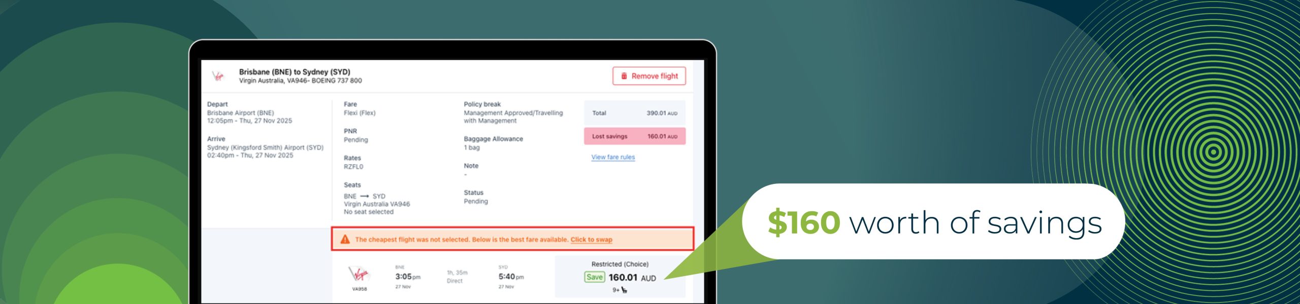 $160 worth of savings through Lightning